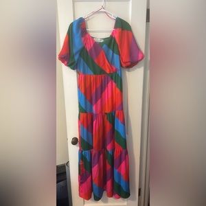 Colorful floor length dress